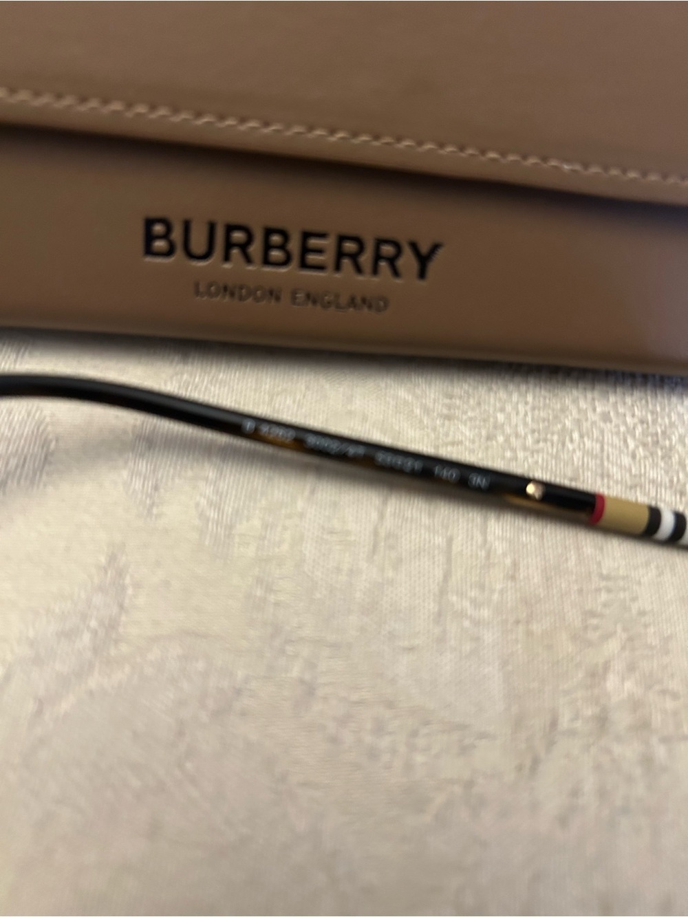 BURBERRY 4262 DARK HAVANA/GOLD PLAID UNISEX SUNGLASSES - Picture 7 of 9